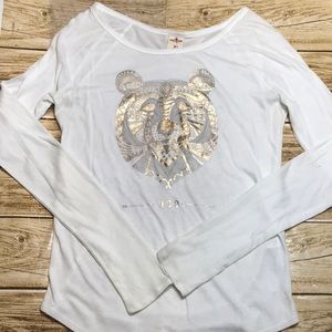 5 for $20 Hollister white gold bear shirt size M